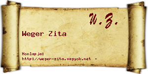 Weger Zita névjegykártya